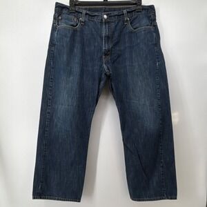 Levi's 569 Relaxed Fit Straight Leg Blue Denim Cotton Jeans Button Zip 38x30